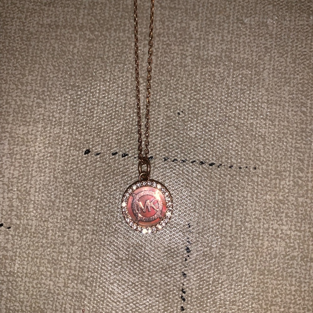 Michael Kors Rose Gold Necklace; Pouch included